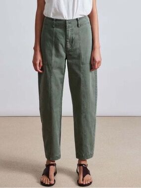 High-Rise Utility Tapered Pants in Olive